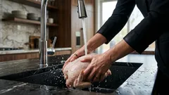 Nebezpečný zvyk: proč se kuře před vařením nesmí omývat