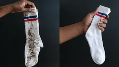 Přidejte 4 polévkové lžíce do 3 litrů vody a i vaše nejstarší ponožky budou bílé jako sníh